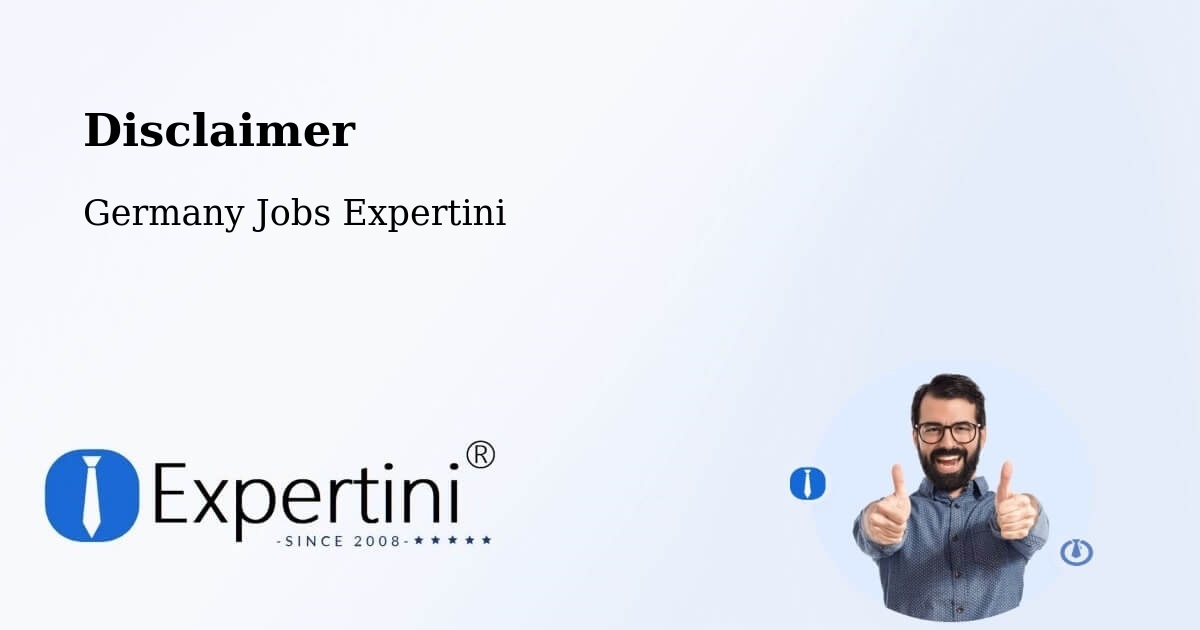 Disclaimer – Westerstede - Germany Jobs Expertini